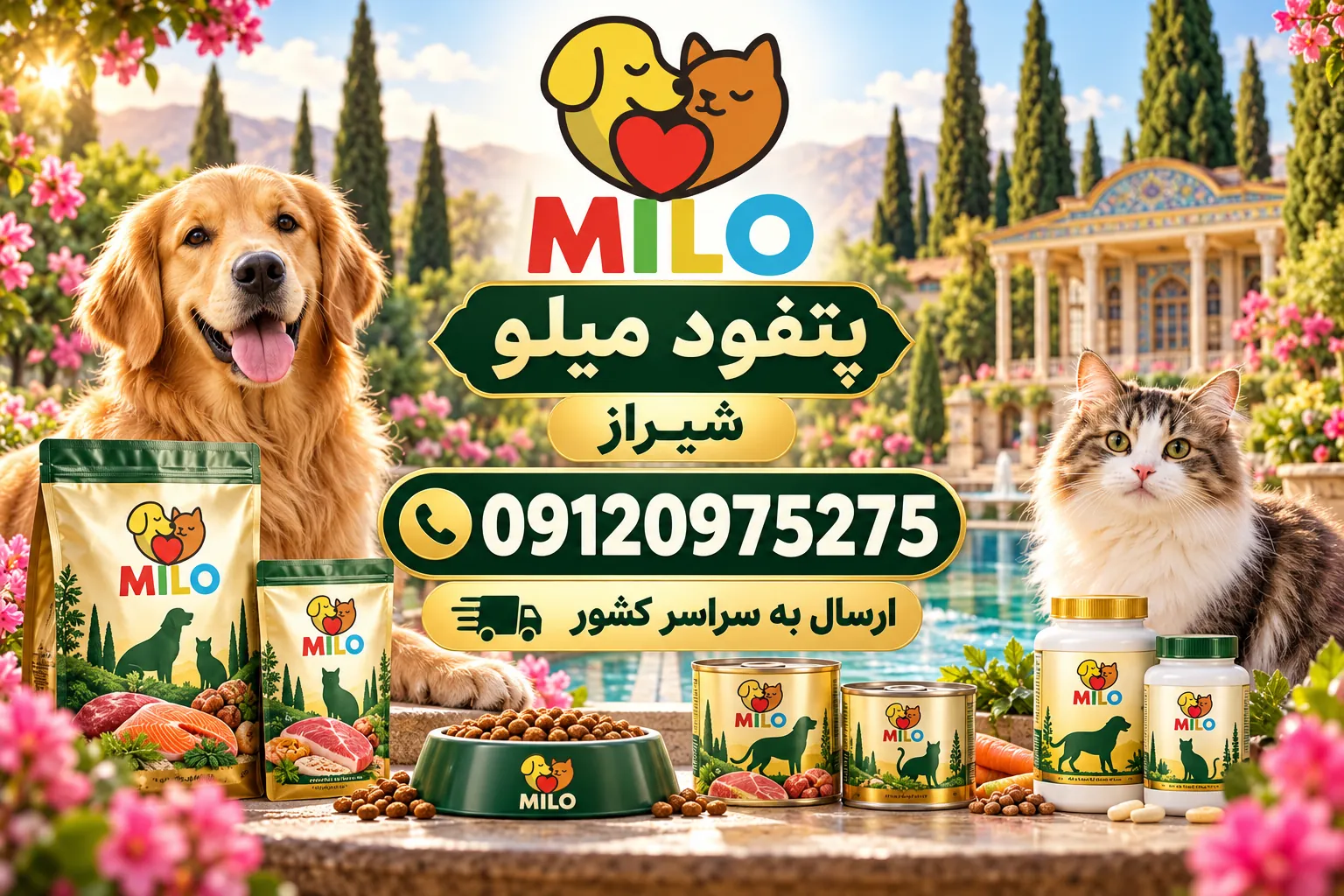پتفود میلو؛ پخش عمده محصولات پت در شیراز